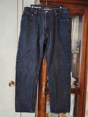 Levis Black 505 Straight Fit Jeans